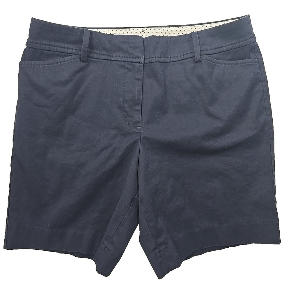 Talbots Size 4 Women's Shorts Navy Blue Twill Trouser Shorts